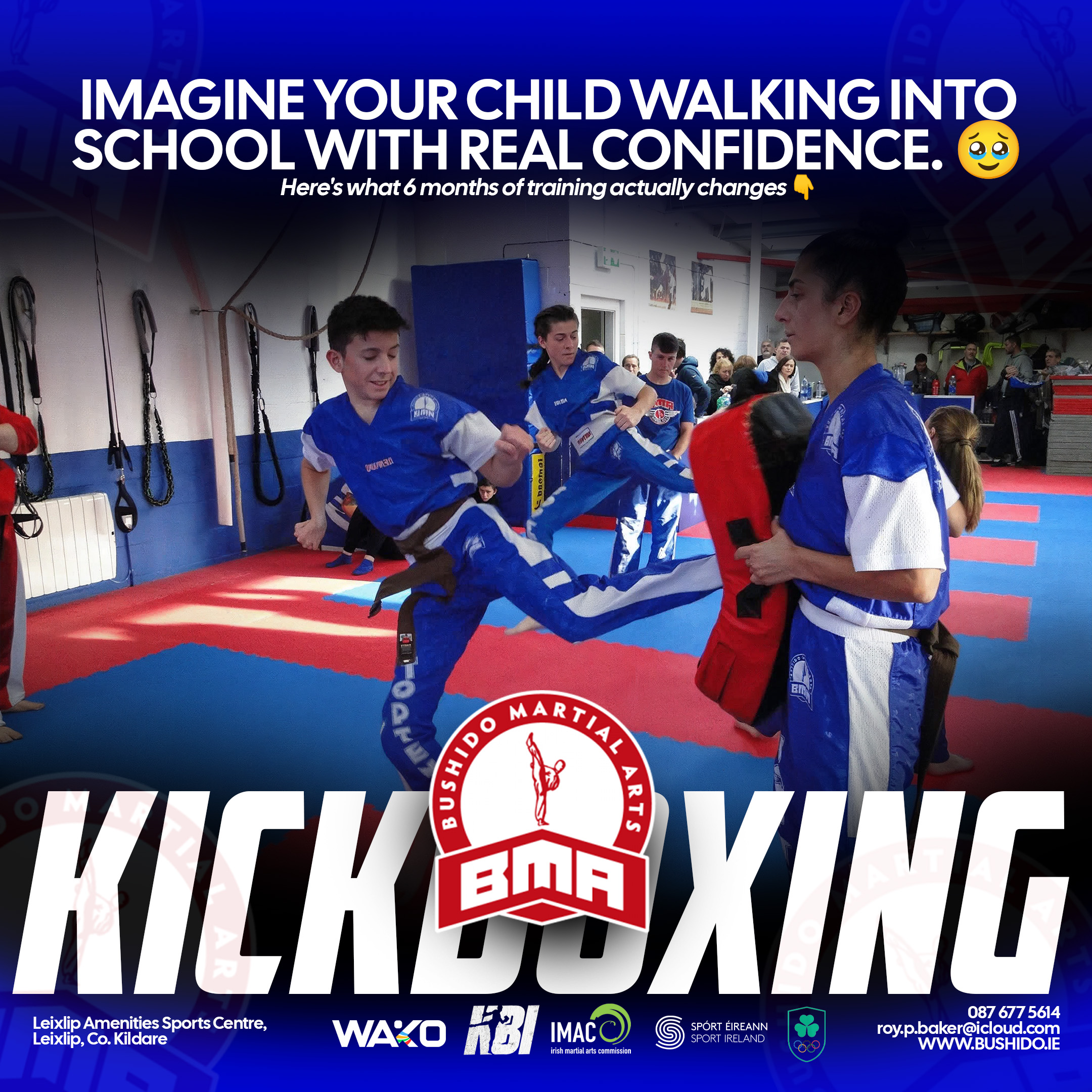 Bushido children's kickboxing artwork: imagine your child walking into school with real confidence